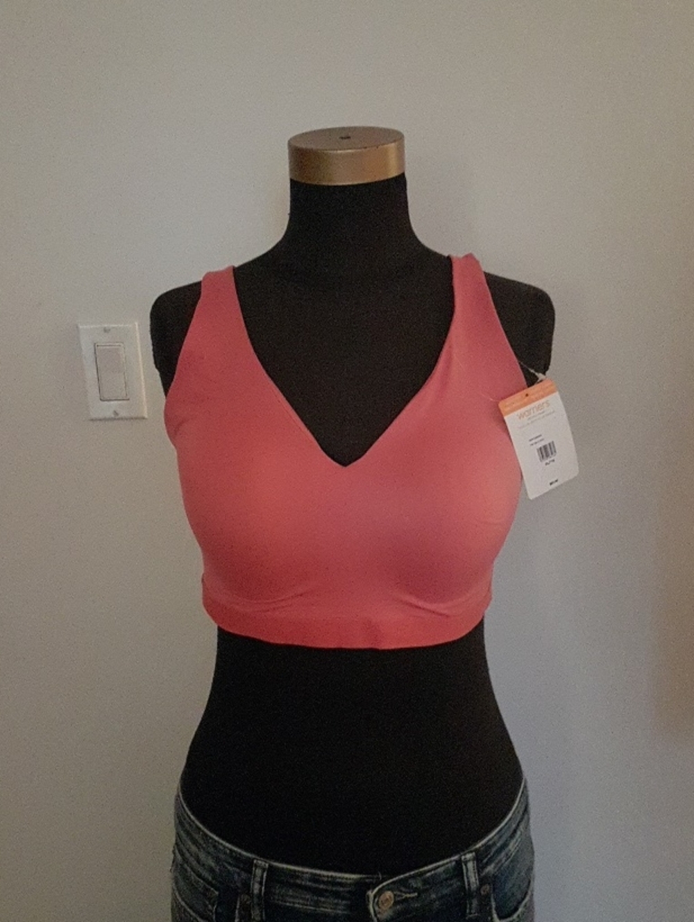 Warner's Wireless Molded Cup Sports Bra - Coral Pink